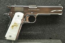 AJAX Grips - Full Size 1911 Colt Kimber Pearlite White Colt Rampart Horse Gold
