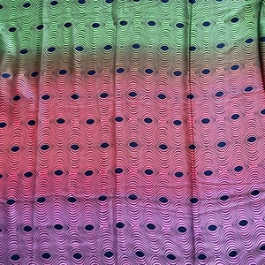 Colorblock Multicolor Poliéster Transparente Estampado Tela Satinada - Por Yarda - Imagen 1 de 2