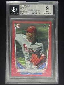 Miguel Alfredo Gonzalez 2014 Bowman Prospects Red Ice Rookie RC #/25 BGS 9 MINT - Bild 1 von 2