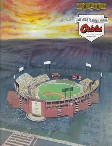 October 1991 Baltimore Orioles Memorial Stadium Final Game Program Scorebook - Picture 1 of 3