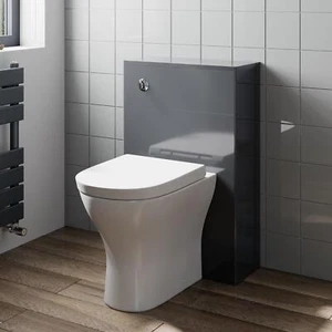 Modern Artis Toilet Soft Close Seat Back To Wall Cistern Furniture Unit Grey - Picture 1 of 13