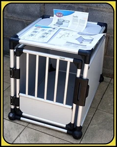 TRIXIE Haustier Hundekiste Aluminium Transportbox Käfig M-L (63 x 90 x 65 cm) - Bild 1 von 17