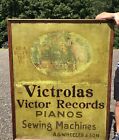 Ultra RARE 20’s VICTROLAS Victor Records Pianos Billboard Nipper Sign 5’x4’