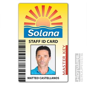 Plastic ID Card (TV Series Prop) - BENIDORM Solana PASS Matteo Castellanos TV - Picture 1 of 2