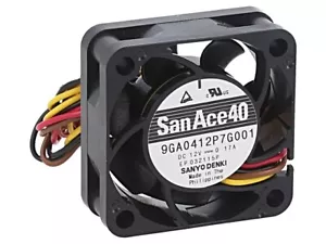 9GA0412P7G001 Fan: DC Axial 12VDC 40x40x15mm 21.6m3/h 42dBA Spherical SANYO - Picture 1 of 1