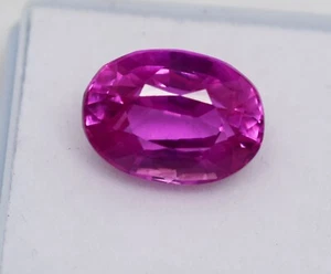 Piedra preciosa suelta impecable ovalada rubí rosa natural de 9,90 quilates certificada impecable - Imagen 1 de 4