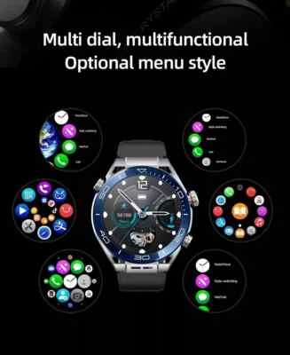 Ultimate Smart Watch Men Bluetooth Call Compass GPS Blood Pressure, Heart Rate - Image 1 of 4