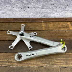 Vintage SR Sakae FX Crank Set Double 170 mm 130 BCD Alloy Race Bike 1980s A2 - Picture 1 of 14