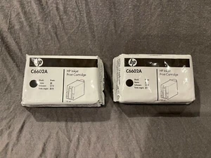 2 werkseitig versiegelte, NEU Original HP C6602A Standard schwarze Tintenpatronen ohne Karton - Bild 1 von 3