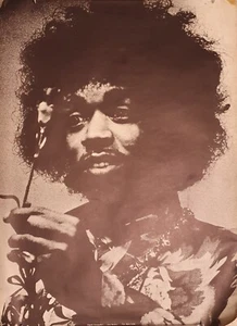 JIMI HENDRIX mit Blume - Vintage Poster 83,5 cm x 59,5 cm Foto Björn Keller - Bild 1 von 4