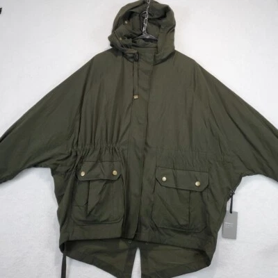 Jaqueta utilitária militar FOREVER 21 verde oliva feminina L com capuz Gorpcore - Imagem 1 de 4