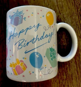 HALLMARK Happy Birthday Mug Vintage 1986 Excellent Condition - Picture 1 of 6