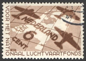 Netherlands 1935, National Aviation Fund, Planes, 6 cent used, VF - Picture 1 of 1