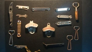 (16) Vintage BOTTLE OPENER - COKE - PEPSI - Bud, Hires, Faygo, Rock, Jiffy, Bold - Picture 1 of 11