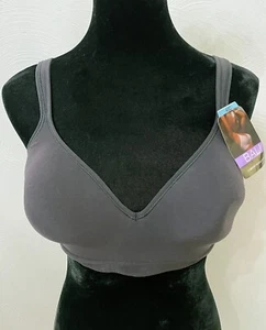 Bali Comfort Revolution Flexible Fit Padded Wirefree Bra 40C Black Nylon Stretch - Picture 1 of 12