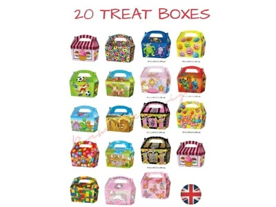 20 CAJAS DE REGALO Cupcakes Regalo Fiesta Botín Bolsa Boda Niños Cumpleaños Niños Reino Unido Foto 1 de 2