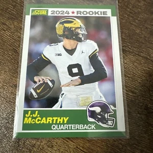 2024 Panini Score J.J. McCarthy Rookie Card #8 35th Anniversary Rookie - Bild 1 von 2