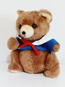 Vintage 1980 Daekor 9.5" Pot Belly Bear Sailor Shirt "Make Waves" Plush Toy - Picture 1 of 11