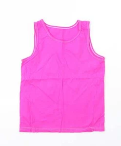 George Girls Pink Cotton blend Tank Size 8 Years - Foto 1 di 12
