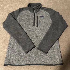 Patagonia Better Sweater Quarter Zip Medium Fleece Pullover Grey - Picture 1 of 7