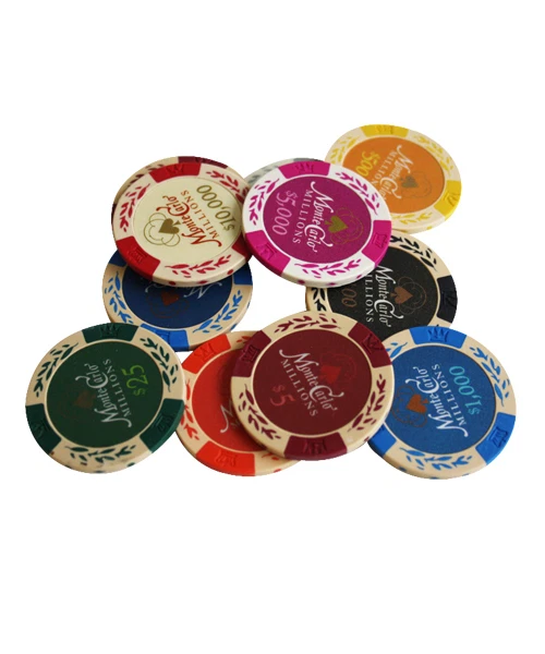 JUEGO DE MUESTRA DE FICHAS DE PÓKER DE ARCILLA 14G MONTE CARLO MILLONES Foto 1 de 1