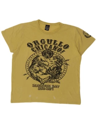 Camiseta Top SCORPION BAY Para Hombre Gráfica Pequeña Amarillo Algodón AV24 Foto 1 de 4