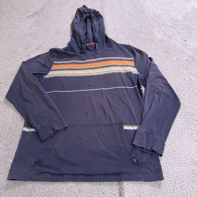 Sudadera con Capucha Prana Para Hombre Grande Azul Rayas Manga Larga Ligera Elastizada Exterior Foto 1 de 4