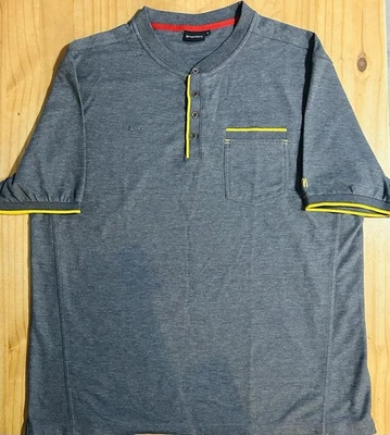 McDonald’s Uniform Polo Top, Grey Yellow Trim, Unisex XL, Work Top. Superb Cond - Image 1 of 4