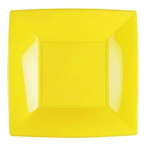 Piatti Dessert Quadrati Nice Giallo Limone 8 pz 18x18 cm Goldplast per Party - Imagen 1 de 1