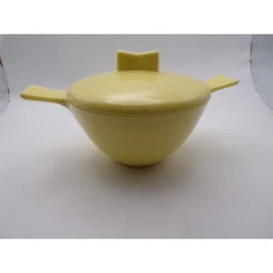 Vintage Melmac Yellow Lidded Bowl Mid Century Modern Covered Serving Dish - Picture 1 of 4