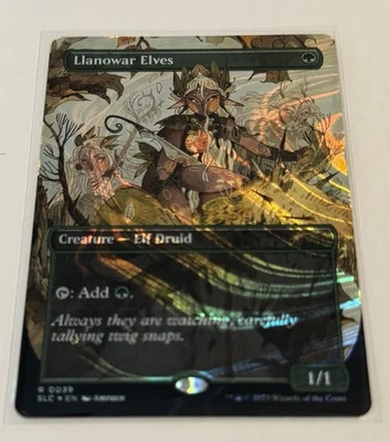  HALO FOIL Llanowar Elves MTG Encyclopedia Of Magic Secret Lair NM - Image 1 of 2