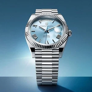 Pagani Design Automatik Mechanische Edelstahl Uhr Blau 36mm 1752 - Bild 1 von 7