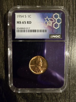 1954-S NGC MS-65 Red (RD) Lincoln Cents  - Image 1 of 2