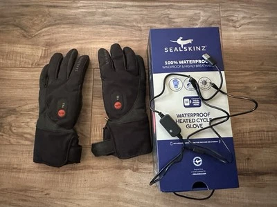 Велосипедные перчатки с подогревом Sealkinz водонепроницаемые ветрозащитные перезаряжаемые дышащие велосипедные - Изображение 1 из 4
