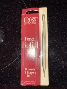 Vintage Druckbleistift Kreuz 0,9 mm Minen 12 Minen 3 Radiergummis 8401 Mine - Bild 1 von 6