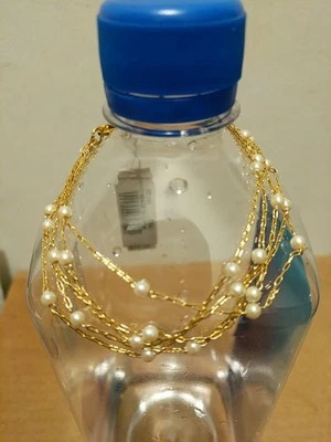 1928 Goldtone and simulated pearls Bracelet 🆕 - Изображение 1 из 3