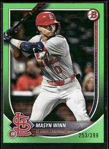 2025 Bowman #100 Masyn Winn Neon Green #253/399 - Picture 1 of 2