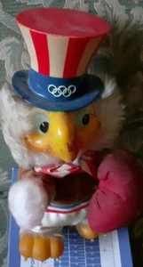 1 PELUCHE Vintage Anni 80 AQUILA ZIO SAM USA MASCOTTE OLIMPIADI 1984 LOS ANGELES - Foto 1 di 9