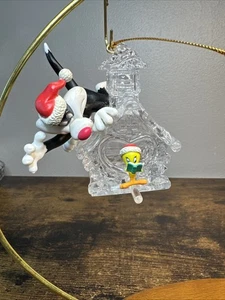 Sylvester & Tweety Christmas Ornament 1997 Warner Bros Looney Tunes - Bild 1 von 6