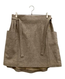 Gonna donna Balenciaga lana tasca grande beige lunghezza ginocchio EU36 - Foto 1 di 3