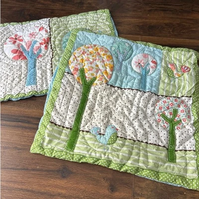 Funda de almohada estándar Pottery Barn Shams Brooke búho árbol cuadrado europeo Foto 1 de 4