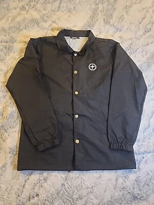 PINK DOLPHIN RARE BLACK SKATE COACHES JACKET PINK DOLPHIN HAIGHT SF SIZE SMALL - Picture 1 of 20