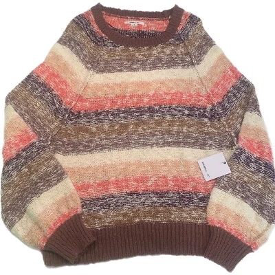 NUEVO CON ETIQUETAS ONeill Suéter a Rayas Calce Relajado Para Mujer Pequeño Suave Holgado Calce Relajado Foto 1 de 4