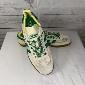 Size 11 Adidas Wales Bonner x Samba Cream White Bold Green Sneakers Shoes~NEW - Picture 1 of 7
