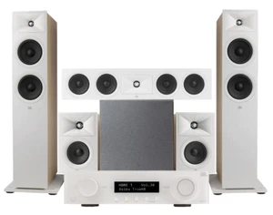 JBL MA310 5.2 4K AV Receiver + JBL Stage 260F 5.1 Speaker Package with 10” Subwo - Picture 1 of 8