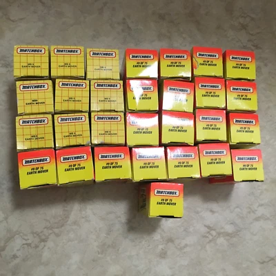 lot of 29 Matchbox Toys #9 of 75 1996 & MB9 1993 Earth Mover truck, Tyco Toys. - Image 1 of 4