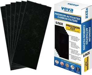 VEVA PREMIUM AKTIVKOHLE-VORFILTER 6er Pack für 04383, 04384, 04386 - Bild 1 von 5