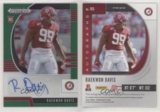 2020 Panini Prizm Draft Picks Rookies Green Raekwon Davis #165 Rookie Auto RC