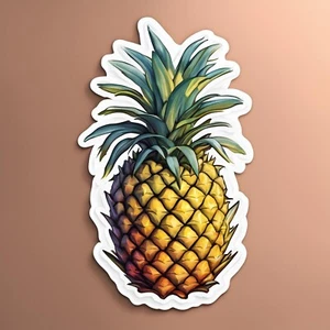 Trendy Pineapple Sticker 3x2" - Picture 1 of 1