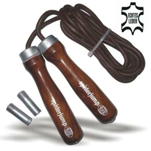 BAY® JUMPTIME LEDER Profi Springseil + Kugellager Gewichtsgriffe Boxen Thaiboxen - Bild 1 von 9